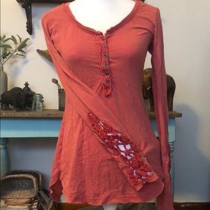 Free people tunic with arm detailing sz m